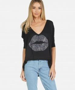 Lauren Moshi Long Sleeve Eva Sprinkle Lip