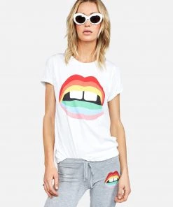 Lauren Moshi Edda Rainbow Gap Mouth Short Sleeve