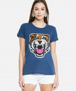Lauren Moshi Short Sleeve Edda Varsity Tiger