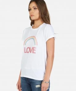 Lauren Moshi Edda Rainbow Love Short Sleeve