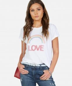 Lauren Moshi Edda Rainbow Love Short Sleeve