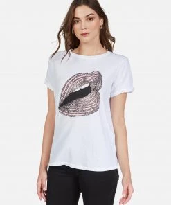 Lauren Moshi Short Sleeve Edda Rose Gold Chain Lip