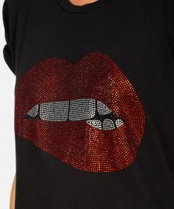 Lauren Moshi X Edda Crystal Biting Lip Tops