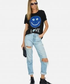 Lauren Moshi Short Sleeve Edda Evil Eye Happyface