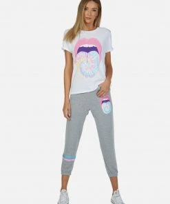 Lauren Moshi Short Sleeve Edda Tie Dye Tongue