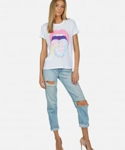 Lauren Moshi Short Sleeve Edda Tie Dye Tongue