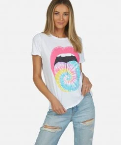Lauren Moshi Short Sleeve Edda Tie Dye Tongue