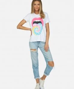 Lauren Moshi Short Sleeve Edda Tie Dye Tongue