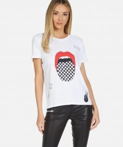 Lauren Moshi Edda Checker Tongue Short Sleeve