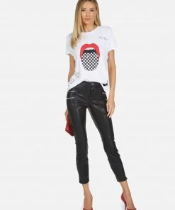 Lauren Moshi Edda Checker Tongue Short Sleeve