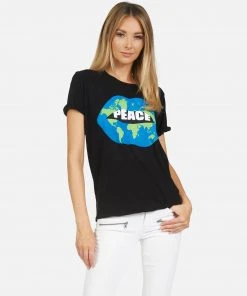 Lauren Moshi Edda Worlds Peace Lips Short Sleeve