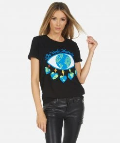 Lauren Moshi Edda Worlds Peace Lips Short Sleeve