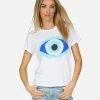 Lauren Moshi Edda Painted Evil Eye Short Sleeve