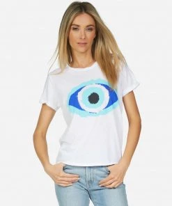 Lauren Moshi Edda Painted Evil Eye Short Sleeve