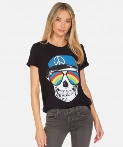 Lauren Moshi NEW Edda Rainbow Peace Skull