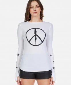 Lauren Moshi Long Sleeve Mckinley Peace Lightning Star