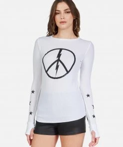 Lauren Moshi Long Sleeve Mckinley Peace Lightning Star