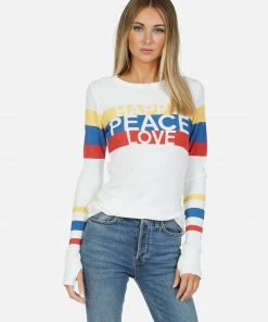 Lauren Moshi Long Sleeve McKinley Happy Peace Love