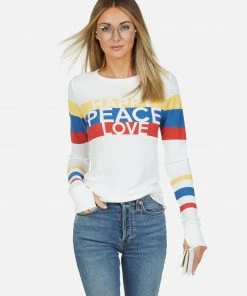 Lauren Moshi Long Sleeve McKinley Happy Peace Love