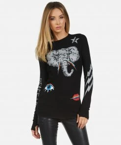 Lauren Moshi Long Sleeve McKinley Elephant Elements