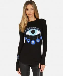 Lauren Moshi Mckinley Chain Evil Eye Long Sleeve