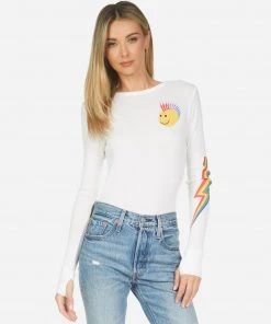 Lauren Moshi Mckinley Color Punk Happy Eye Long Sleeve