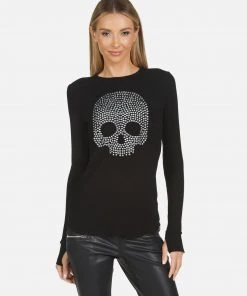 Lauren Moshi X McKinley X Nailhead Skull Long Sleeve