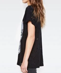 Lauren Moshi Short Sleeve Bess Star Eye Skull