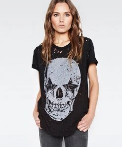 Lauren Moshi Short Sleeve Bess Star Eye Skull
