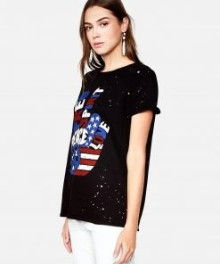 Lauren Moshi Bess Free Spirit Peace Short Sleeve
