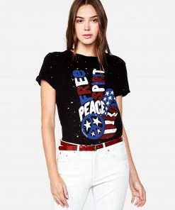 Lauren Moshi Bess Free Spirit Peace Short Sleeve