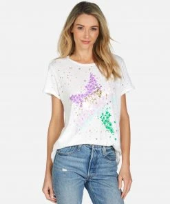 Lauren Moshi Bess Star Confetti Short Sleeve