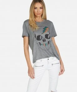 Lauren Moshi Short Sleeve Capri Electric Skull