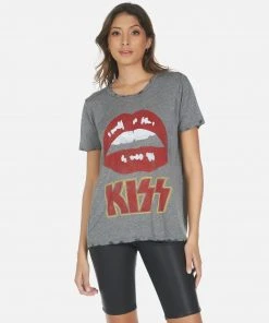 Lauren Moshi Capri Kiss Lip Short Sleeve