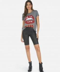 Lauren Moshi Capri Kiss Lip Short Sleeve