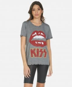 Lauren Moshi Capri Kiss Lip Short Sleeve