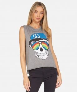Lauren Moshi Kinzington Rainbow Peace Skull