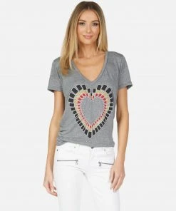 Lauren Moshi Emmalyn Lipstick Heart Short Sleeve