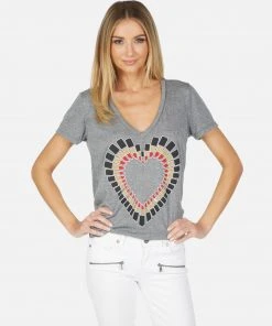 Lauren Moshi Emmalyn Lipstick Heart Short Sleeve