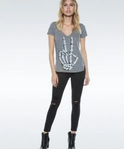 Lauren Moshi Short Sleeve Emmalyn Skeleton Peace