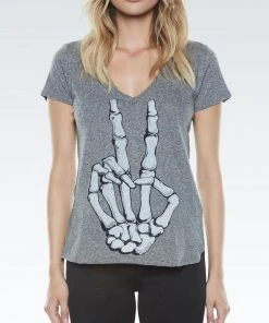 Lauren Moshi Short Sleeve Emmalyn Skeleton Peace