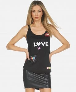 Lauren Moshi Parson Crystal Love Elements Tanks