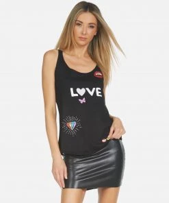 Lauren Moshi Parson Crystal Love Elements Tanks