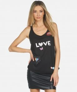 Lauren Moshi Parson Crystal Love Elements Tanks