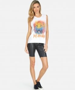 Lauren Moshi Tanks Kel Def Leppard Leopard