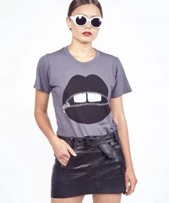 Lauren Moshi Croft Zipper Mouth Short Sleeve