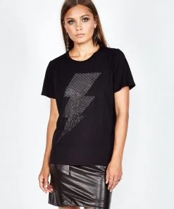 Lauren Moshi Croft Crystal Lightning Short Sleeve