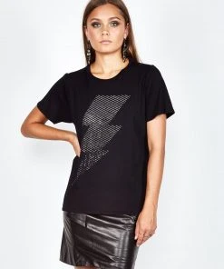 Lauren Moshi Croft Crystal Lightning Short Sleeve