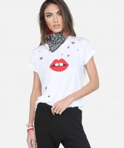 Lauren Moshi Croft Red Gap Mouth Short Sleeve