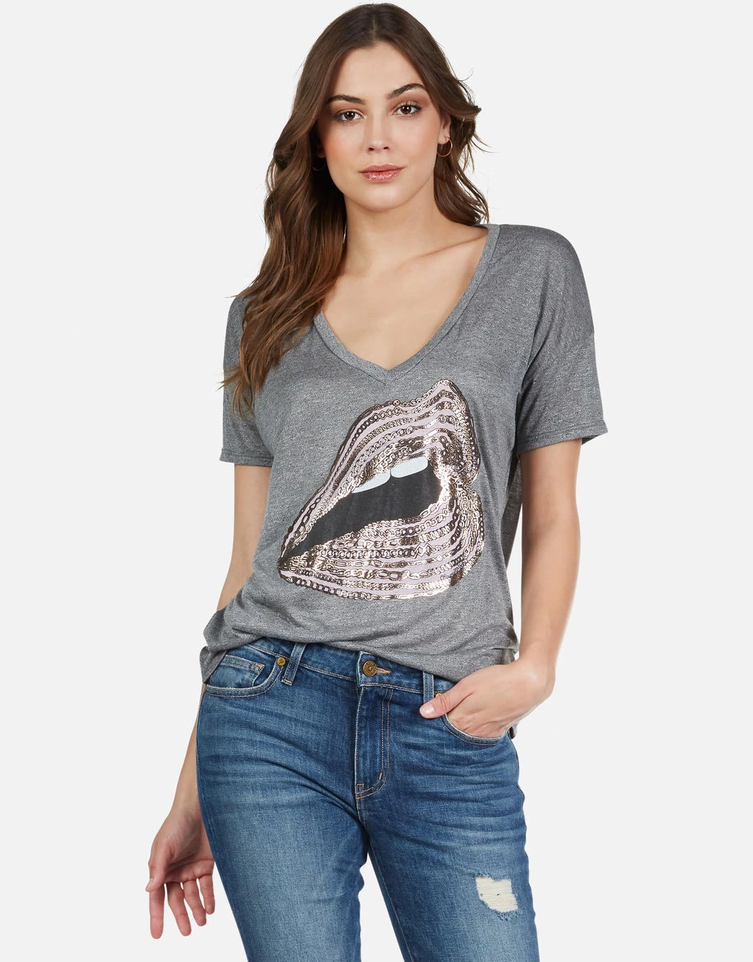 Lauren Moshi Brixton Rose Gold Chain Lip 1 Lauren Moshi Brixton Rose Gold Chain Lip